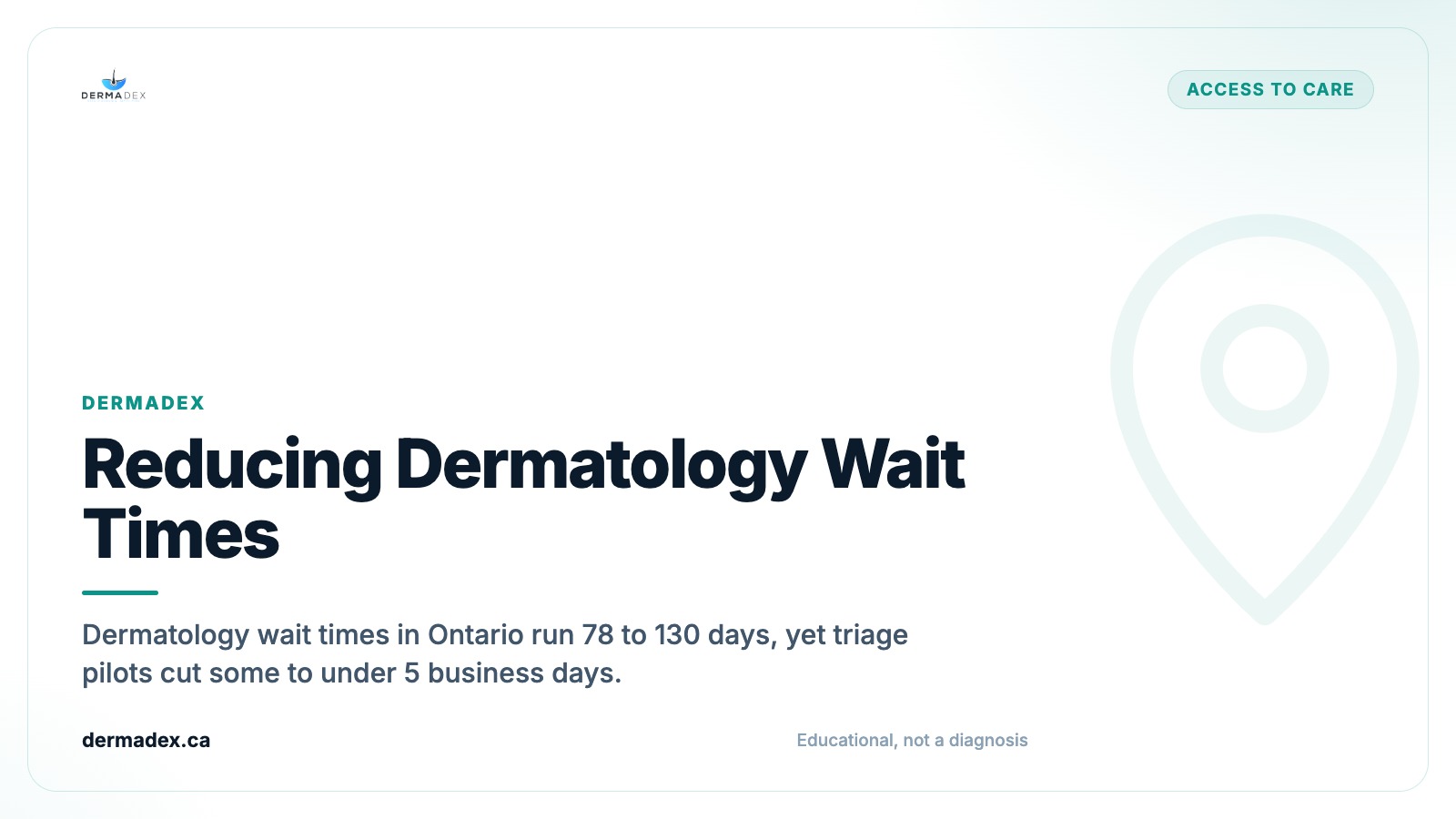 Reducing Dermatology Wait Times: Ontario Pilot Findings